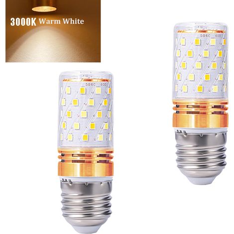 2 ampoules LED E27, lumière chaude 3000K, 8,3 x 3 cm, idéales pour une chambre ou un salon - dorées (12 W) (1/5)