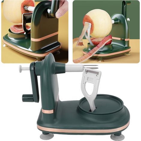Éplucheur à pommes avec séparateur, éplucheur à fruits entièrement automatique à manivelle, éplucheur multifonctionnel, éplucheur et grattoir version améliorée. (1/5)