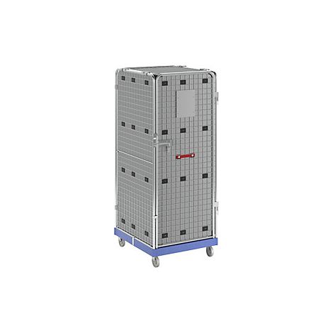 Contenedor rodante antirrobo  opaco  azul