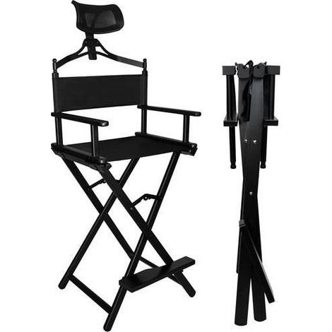 Beautylushh Klappbarer Make-up-Stuhl Schwarz (1/5)