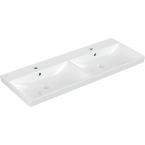 V&B Schrank-Doppelwaschtisch AVENTO 1200x470x160mm m ÜL we Alpin CeramicPlus