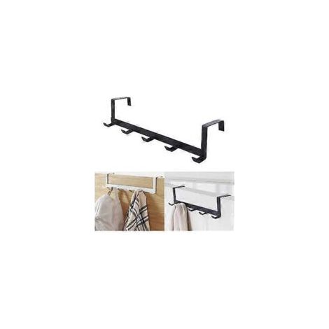 Appendiabiti da porta a 5 ganci, organizer da bagno per vestiti, cappotti, cappelli e asciugamani (Colore: B) - Crezuo