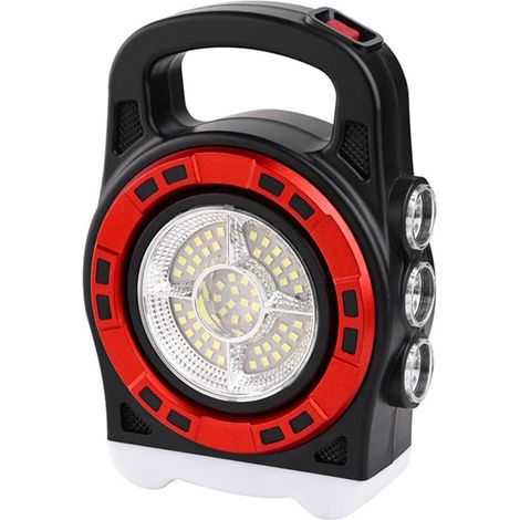 Lampe de Camping Solaire Rechargeable,3 Modes 76 LEDs Lanterne Camping,Lampe de Travail à LED (1/5)