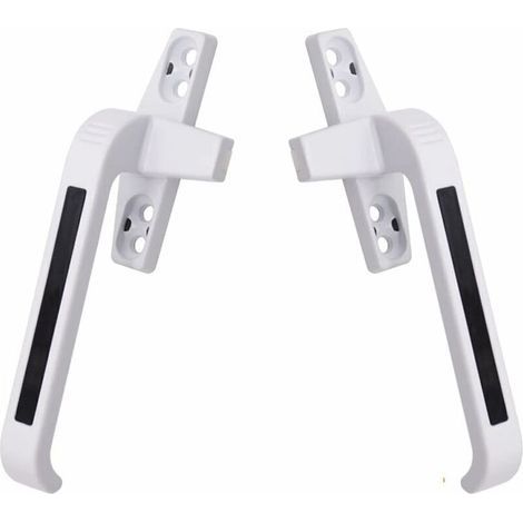 [NEVER USED] Window Handle, Left and Right Handle for Hinged Doors, Aluminum Alloy, Window Lock, Sliding Window Handle - White,