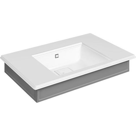 Lavabo Gessi Eleganza, 900 x 522 mm, Cristalplant (blanco mate), (1/2)