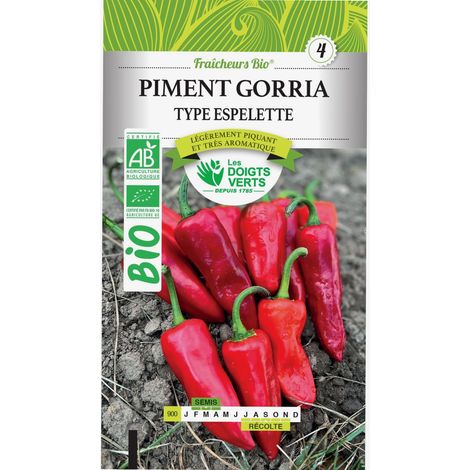 Graines piment gorria BIO Les Doigts Verts