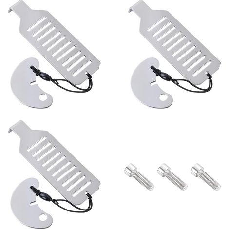 3-Piece Portable and Heavy-Duty Door Lock, Stainless Steel Door Stoppers with Screws, Indoor Security Door Lock for Apartment, Travel, Hotel, School, Motel, Home (1/5)