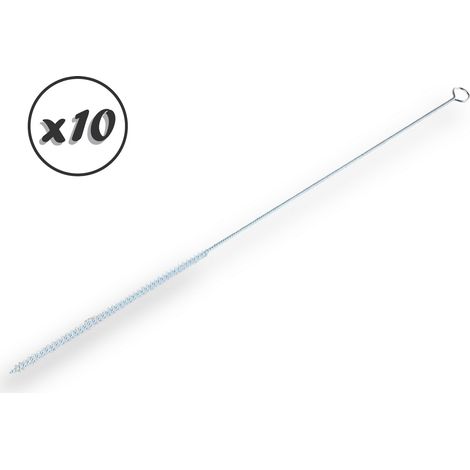 Goupillon NYLON multifonction Différents diamètres Garnissage 100 mm Manche Torsadé - Quantité x10 - Ø 4 mm - NYLON