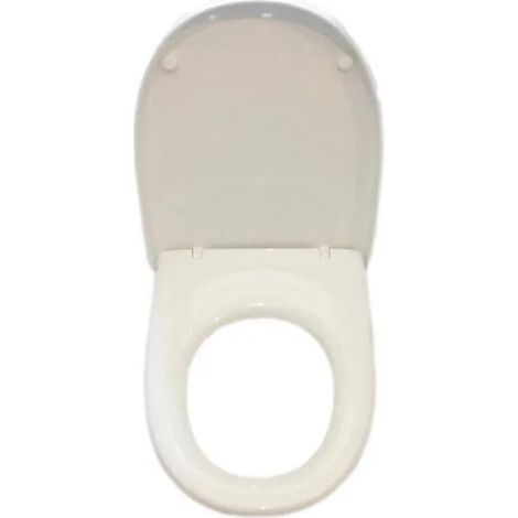 Abattant WC blanc ROYAN CLICO – Dimensions 450 x 370 mm – Entraxe de fixation 155 mm – Pour modèle de WC Royan – Selles
