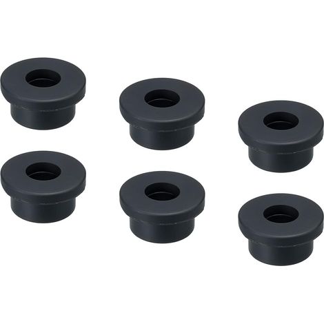6Pcs Passe Fil Caoutchouc en Forme de T Diamètre d'Installation 22mm, ID 12mm, Hauteur 14mm Passe-Câble Bouchons d'Étanchéité pour Trous de Câbles, Noir (1/5)