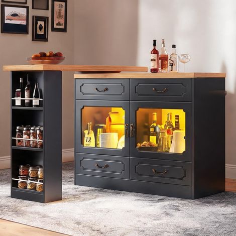 Buffet coloris noir Natural en MDF (1/5)