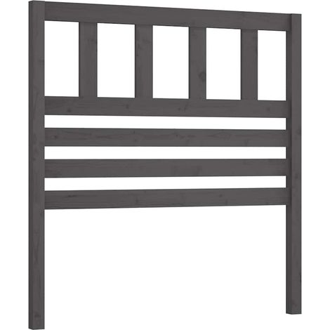 Maison Exclusive - Kopfteil Grau 106x4x100 cm Massivholz Kiefer (1/5)
