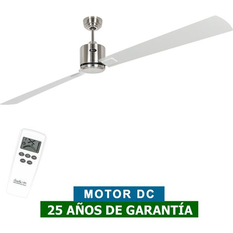 Ventilateur de plafond CasaFan 942484 ECO NEO III 180cm blanc ou gris clair/ chrome brossé (1/5)