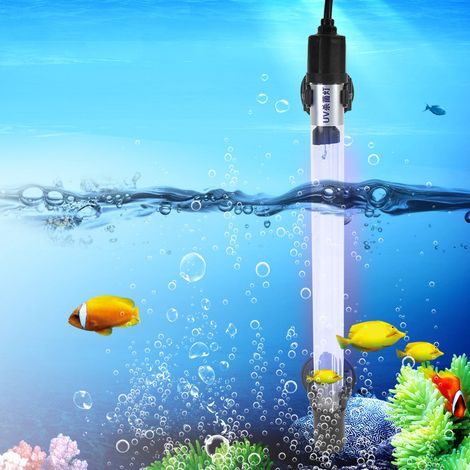 Lampe de stérilisation UV monotube pour aquarium ordinaire, stérilisateur ultraviolet submersible pour la désinfection de l'eau. (1/5)