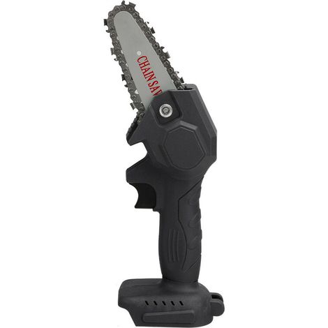 Mini motosega elettrica a batteria da 800 W, macchina per il taglio del legno nera con 1 batteria da 2500 mAh e 88 V
