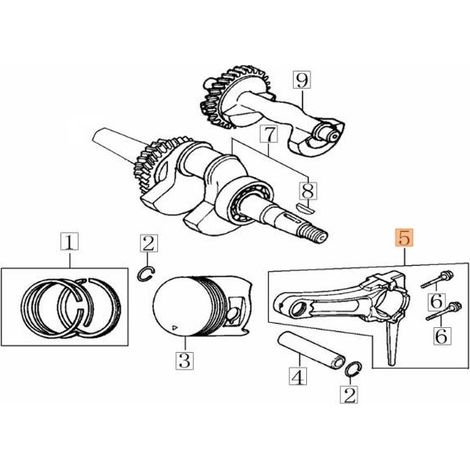 KOMPLETTE ORIGINAL-PLEUELSTANGE EMAK L66152423