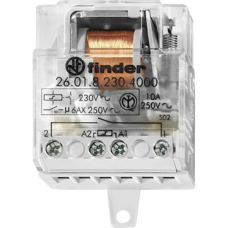 Stromstoß-Schalter Unterputz Finder 26.01.8.024.4000 1 Schließer 24 V/AC 10 A 2500 VA  1 St.