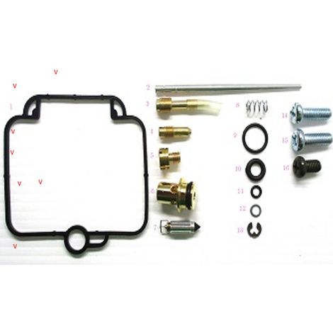 Kit de reparación de carburador Bearing Worx para Yamaha YFM Grizzly '98-'00 (26-1371)