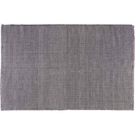 Tapis de jardin en plastique recyclé tissé 120 x 180 cm Gris (1/3)