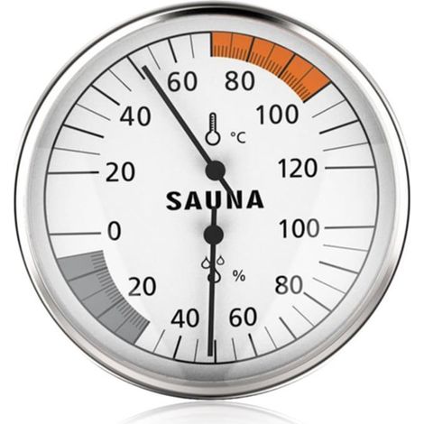 Thermomètre hygromètre 2en1 - DOK - Métal - Numérique - Sauna - Intérieur - Jauge d'humidité (1/5)