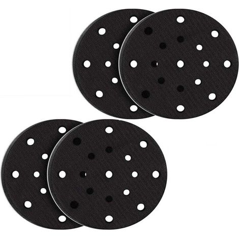 4 PièCes 150mm Tampon de Ponçage Souple , XU,Interface mousse souple doux pour plateau de ponçage et polissage, Protection contre le bruit( 17 trous) - KZQ (1/4)