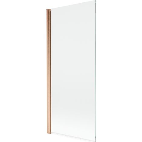 Paroi de baignoire Mexen Mist 1 volet 80 x 150 cm, transparent, cuivre brossé - 8A9-080-001-65-00 (1/4)