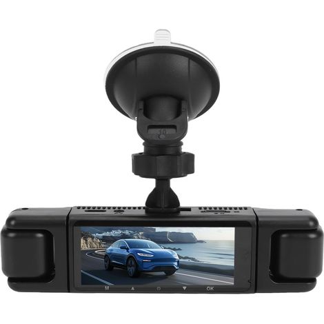 Caméra Embarquée, 4 Objectifs 1080p HD, Caméra Intérieure Avant/arrière avec Angle Réglable et Vue Panoramique à 360° pour la Conduite et Le Stationnement (1/5)