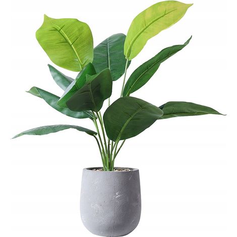 PLANTA ARTIFICIAL EN MACETA REALISTA Spathiphyllum de 45 cm para HOGAR Y OFICINA (1/5)