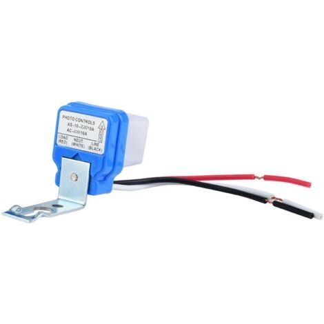 DEESSE SHOP-Interrupteur automatique On/Off Street Courtyard Light Switch Capteur de contrôle de la lumière AC 12V/24V/110V/220V 10A(220V) (1/5)