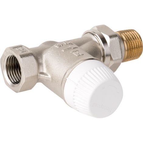 Corps de vanne thermostatique en laiton nickelé, passage direct, 3/4''