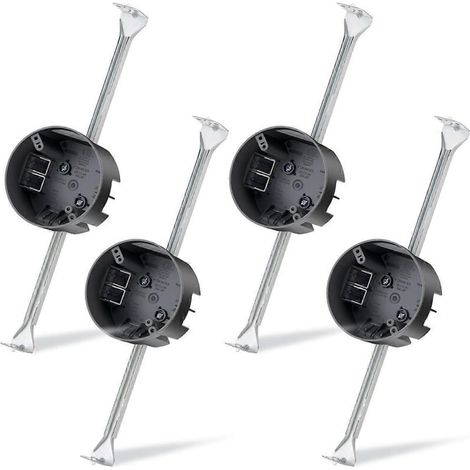 4 supports de ventilateur de plafond, réglables pour boîtier électrique de 14 à 24,5 pouces.