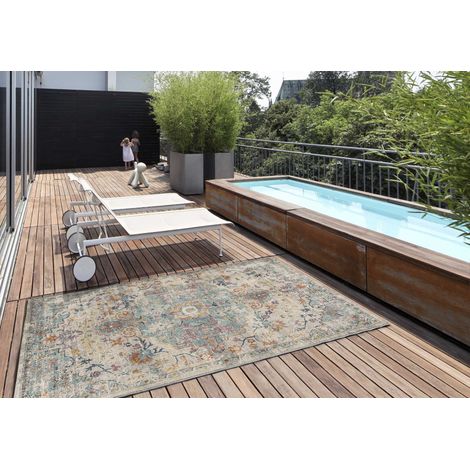 ATTICGO Tapis d'extérieur vintage LUNA 57 Multicolore 120x170 cm (1/4)
