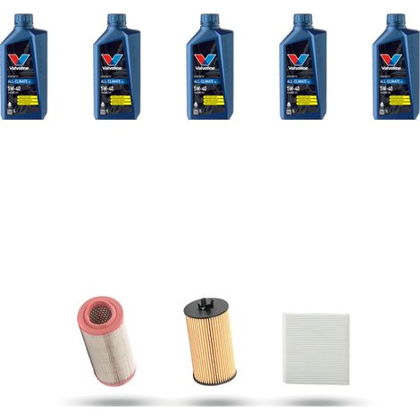 Kit tagliando 3 FILTRI e 5L OLIO compatibile con Alfa Romeo 159 (939) 1.8 Mpi 103kw dal 2006-2010 (1/5)