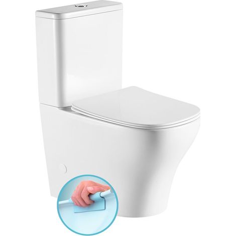 Toilettes rapprochées BELLO RIMLESS, blanc (1/3)