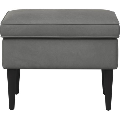 vidaXL Pouf Gris foncé 55 x 35 x 41 cm Velours (1/3)