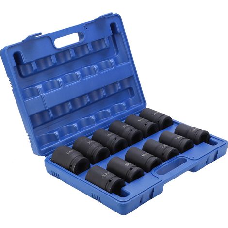 Jeu de 12 douilles à choc profondes 1 pouce, robustes, 24-41mm, pour usage intensif (1/5)