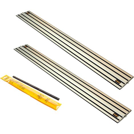 2x DeWalt DWS5022 1.5m Guide Rail for DWS520 Plunge Saws + Carry Bag + Connector (1/4)
