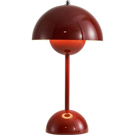 Lámpara de escritorio LED recargable con forma de seta – Hierro y acrílico – 3 niveles de brillo – Ecológica y moderna