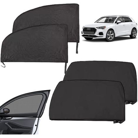 Parasol para ventanilla lateral de coche, 4 piezas, Cubierta, Protección UV, Protección solar para coche, Protección solar para ventana, niños, M
