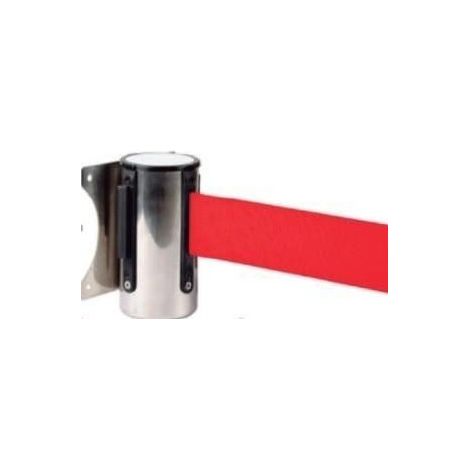 Soporte de pared de acero inoxidable con cinta roja SEKURECO