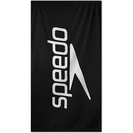Speedo Logo Sporthandtuch Schwarz und Weiß 75x145 cm