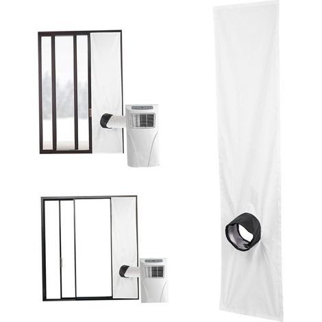 Joint de fenêtre de climatiseur portable 300 cm Tapis de fixation imperméable réglable Kit de fenêtre de climatisation mobile universel, 300 cm (1/5)