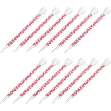 GDHZS- 12 Embouts Mélangeurs de Calfeutrage en Spirale Buse de Finition pour Mastic Outil de Mélange Homogène pour Résine Époxy pour Joints Carrelage la Cuisine et Salle de Bain Lot (1/5)