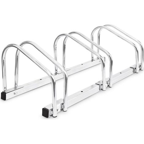 Système range vélo râtelier inclinable 3 vélos garage pratique au sol ou mural (1/5)