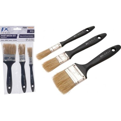 FXTOOLS paletinas 50 + 25 + 12,5 mm , Juego de 3 brochas 50 + 25 + 12,5 mm, un set de pintura práctico y versátil diseñado para trabajos de aplicación de pintura en superficies peq