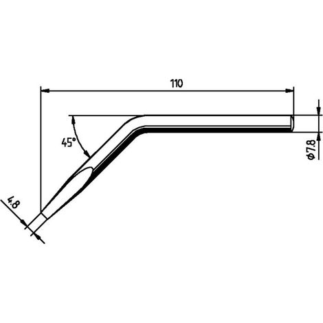 Ersa 0082JD Punta di saldatura Forma a scalpello, curva Dimensione punta 4.80 mm Contenuto 1 pz. (1/5)