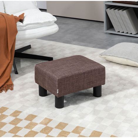 MEUBLIV rechteckiger Hocker/Ottomane 40 x 30 x 24 cm braun – Zusatzsitz fürs Wohnzimmer (1/5)