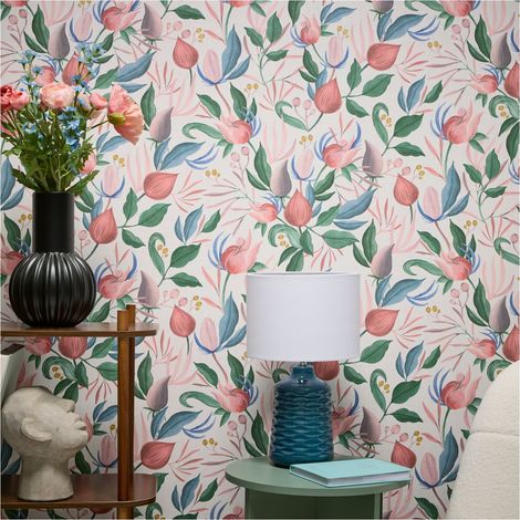 A.S. Creation Vliestapete 10.05 x 0.53 m Livingwalls Florale Tapete Bunt 790625 Blätter CosmoLiving by Cosmopolitan (1/5)