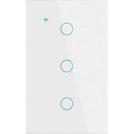 Interrupteur mural intelligent Tuya US WiFi 1/2/3/4 postes sans fil neutre, à capteur tactile et LED, compatible avec Alexa Home. (1/5)
