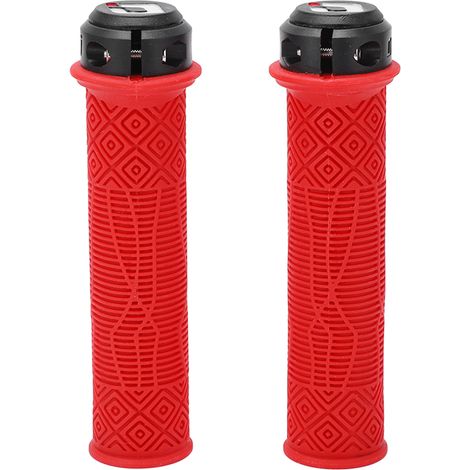 Stück ergonomische, rutschfeste Fahrradgriffe aus verschleißfestem Gummi, hohles Design für Fahrradlenker, Rot (1/5)